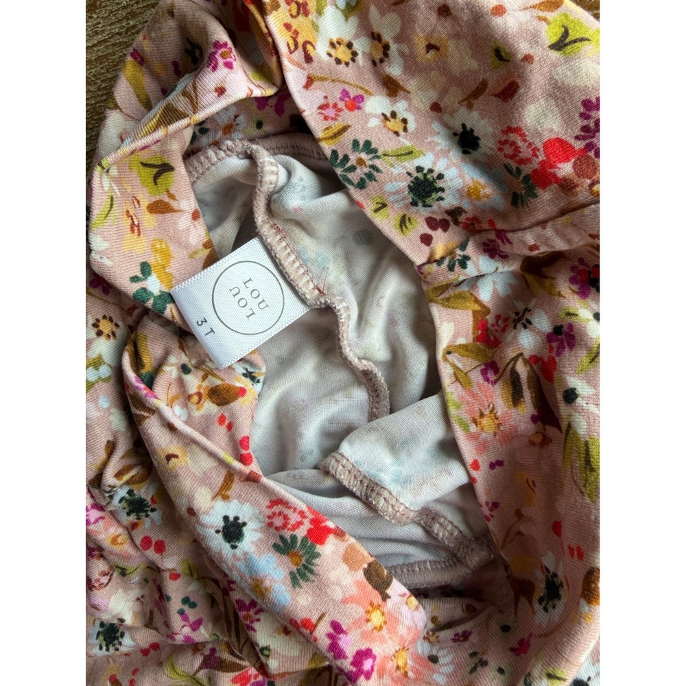 Lou Lou and Company Pink Floral Top and Shorts Set Kids 3T - Picture 6 of 8
